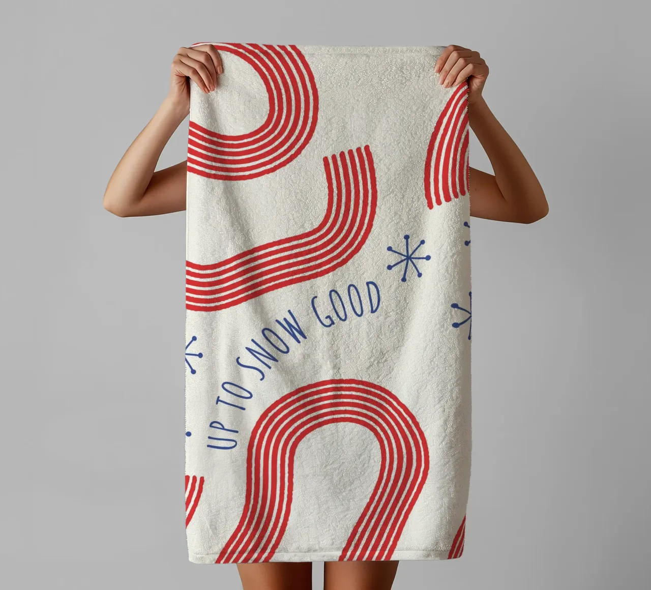 Up To Snow Good  |  Fun Christmas Print asciugamano da bagno da PrintCessStudio