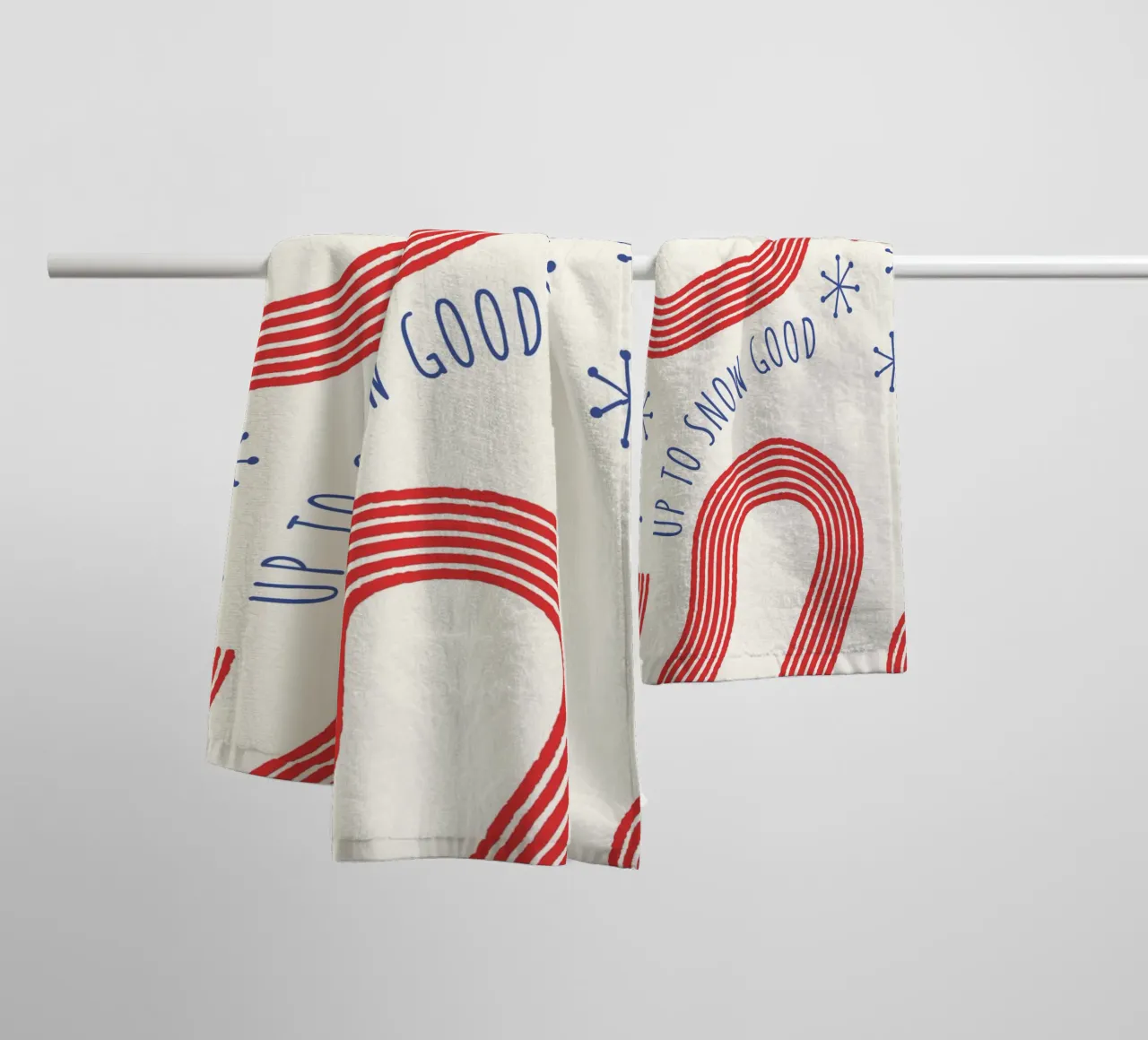 Up To Snow Good  |  Fun Christmas Print asciugamano da bagno da PrintCessStudio