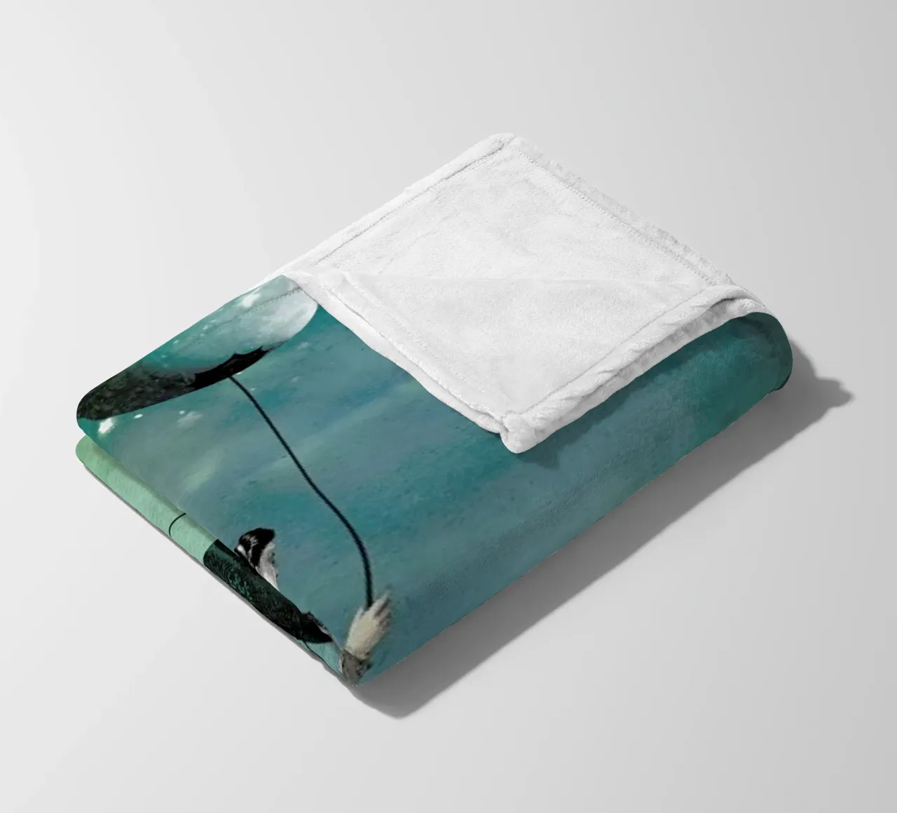 Moonwalk fleece blanket by Catrin Welz-Stein