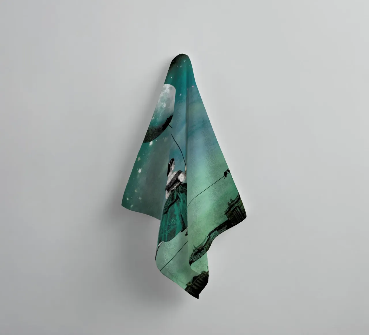 Moonwalk towel by Catrin Welz-Stein