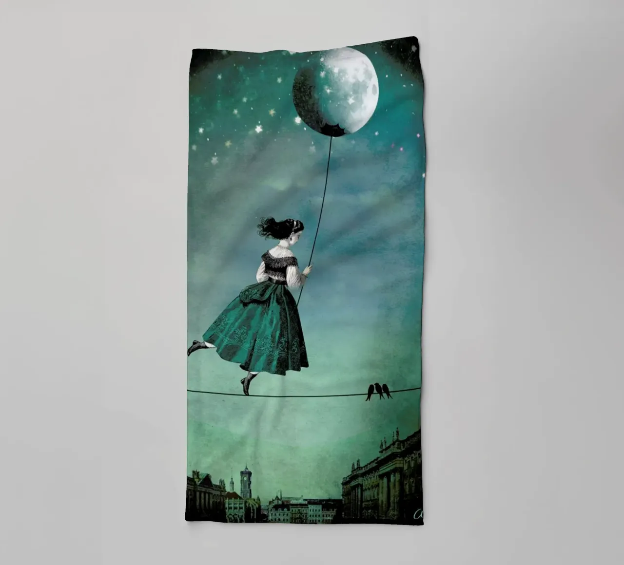 Moonwalk towel by Catrin Welz-Stein
