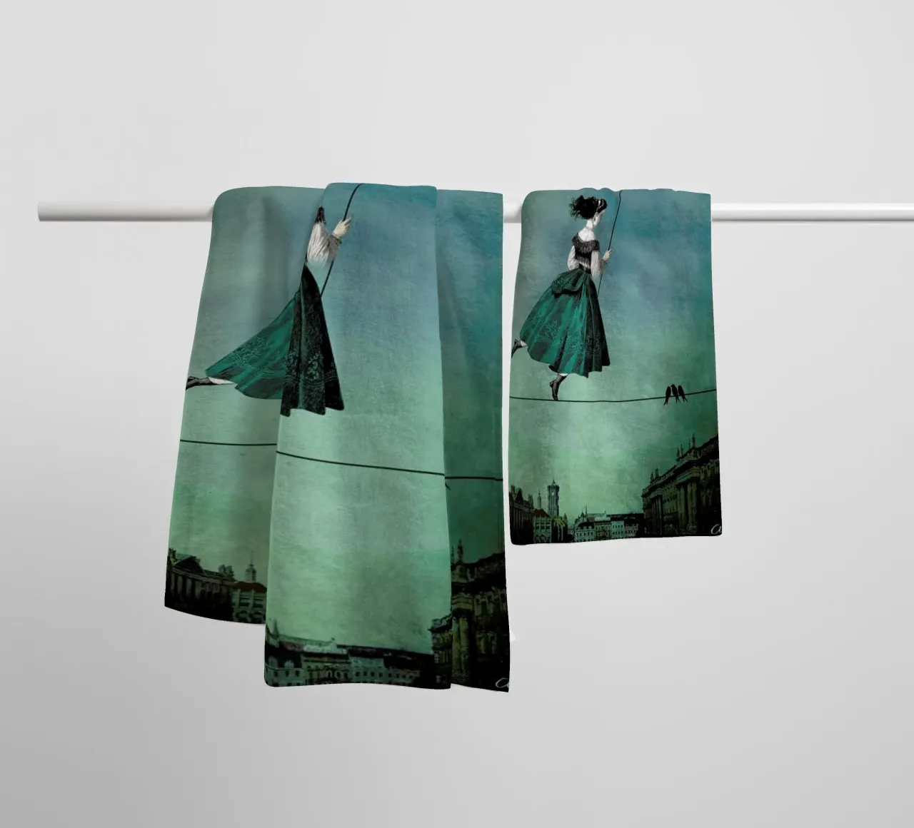 Moonwalk towel by Catrin Welz-Stein