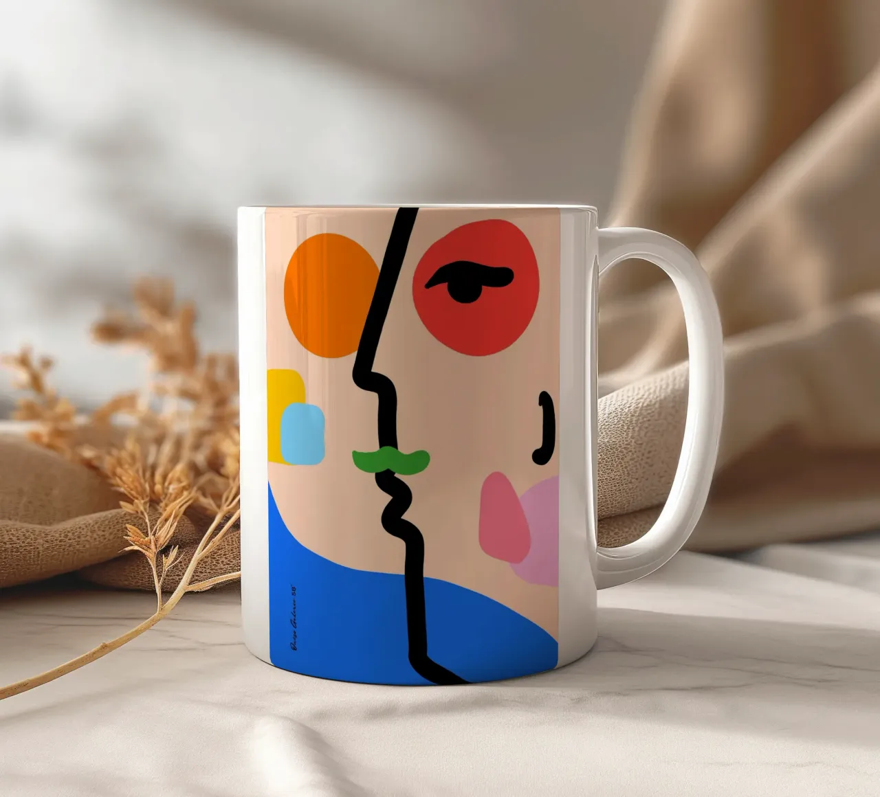 Nebula Flow Keramik Tasse von Mike Leymi