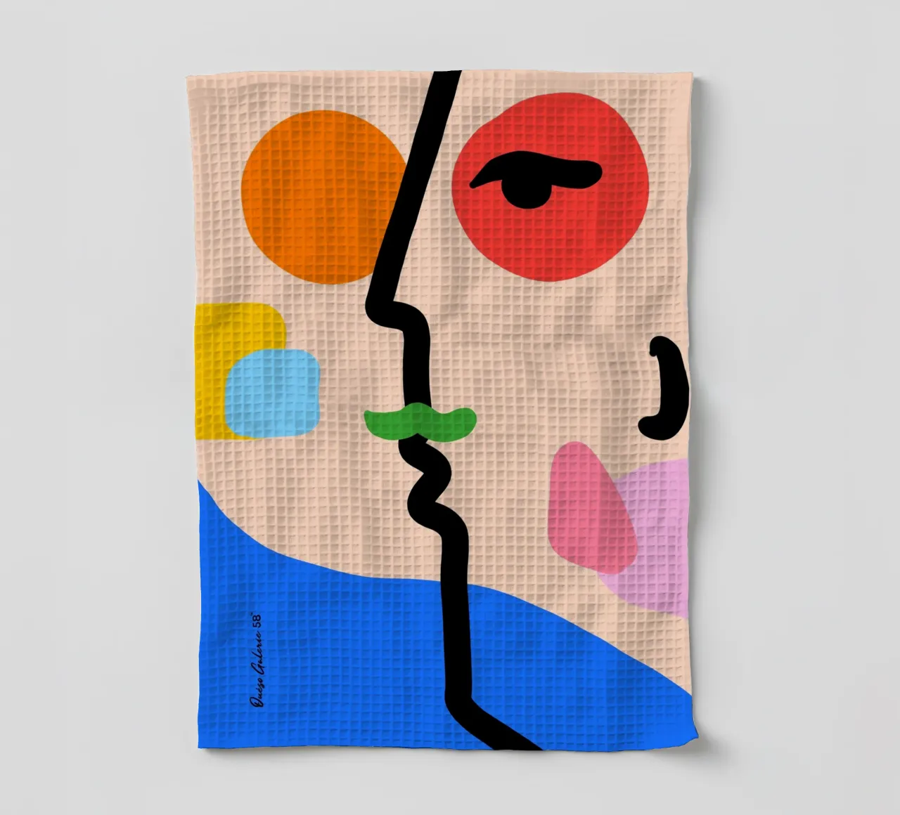 Nebula Flow tea towel by Mike Leymi