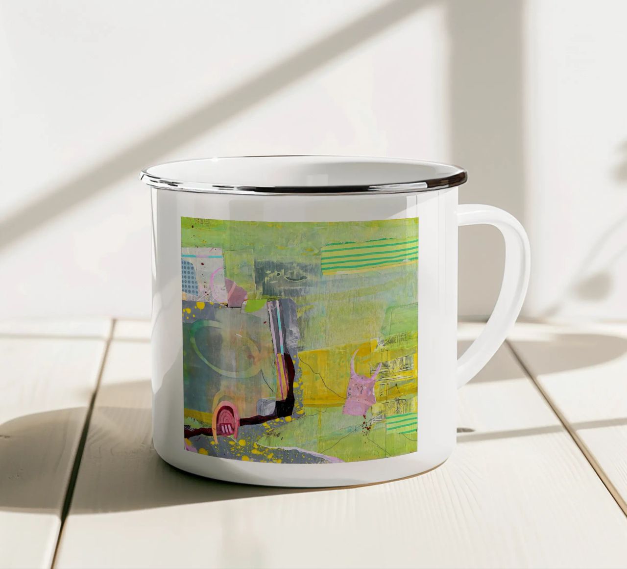 Rosa adulatrice tazza in smalto da Edenart