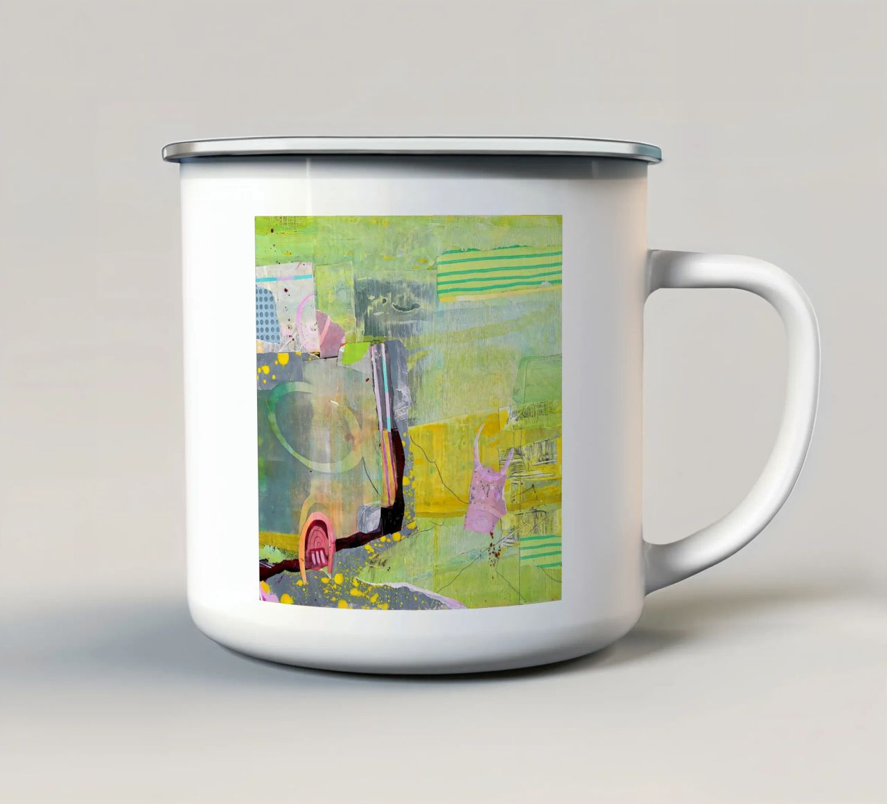 Rosa adulatrice tazza in smalto da Edenart