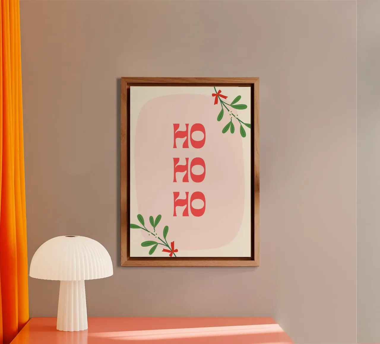 Ho Ho Ho | Modern Christmas Print alu-dibond by PrintCessStudio