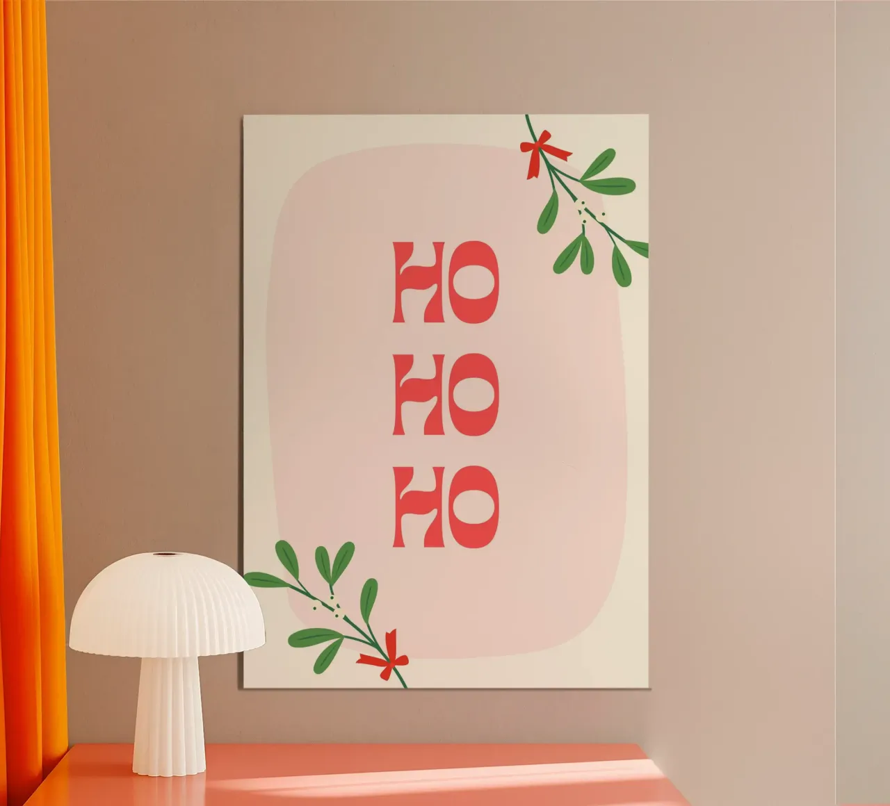 Ho Ho Ho | Modern Christmas Print alu-dibond by PrintCessStudio