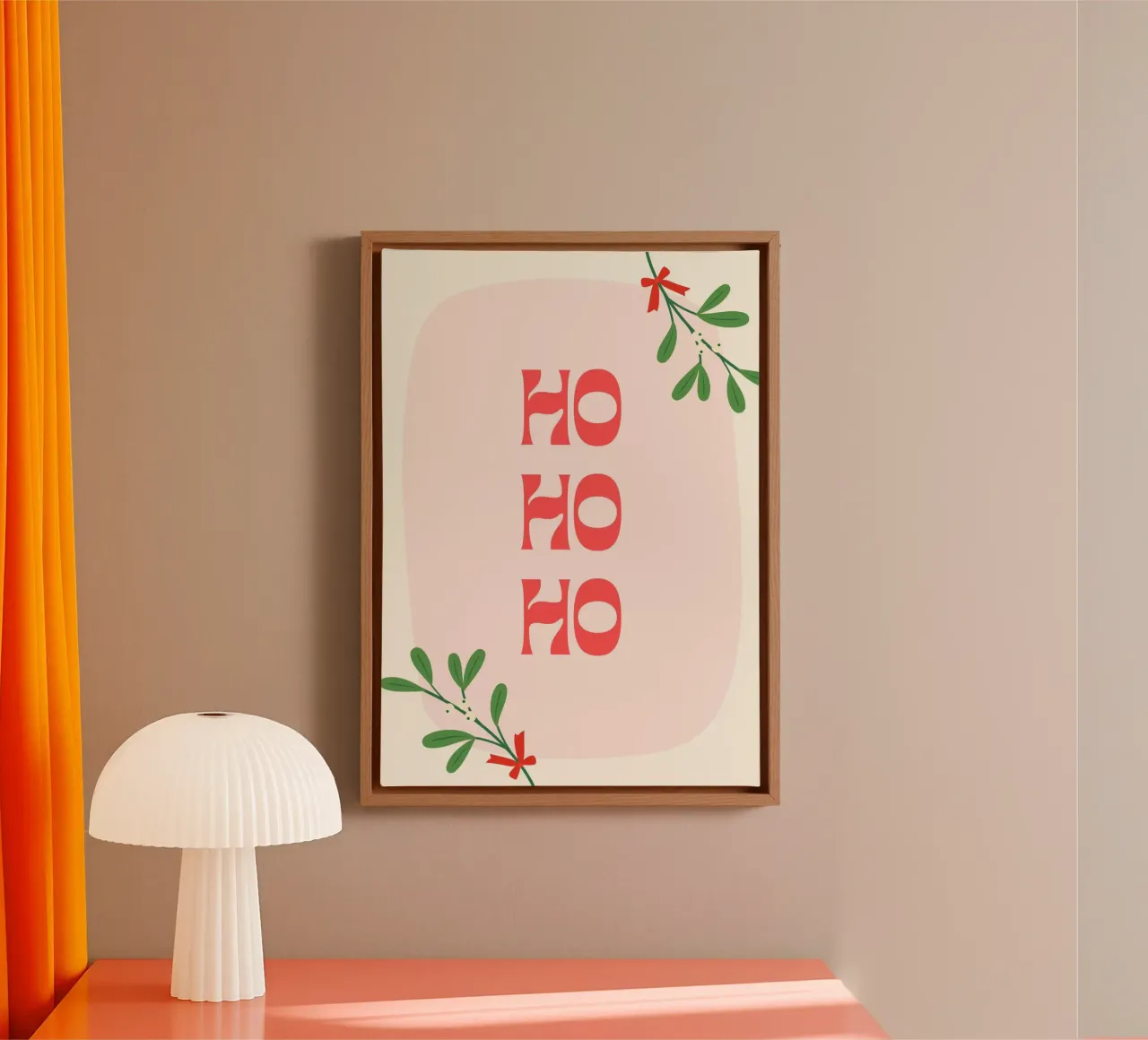 Ho Ho Ho  |  Modern Christmas Print canvas by PrintCessStudio