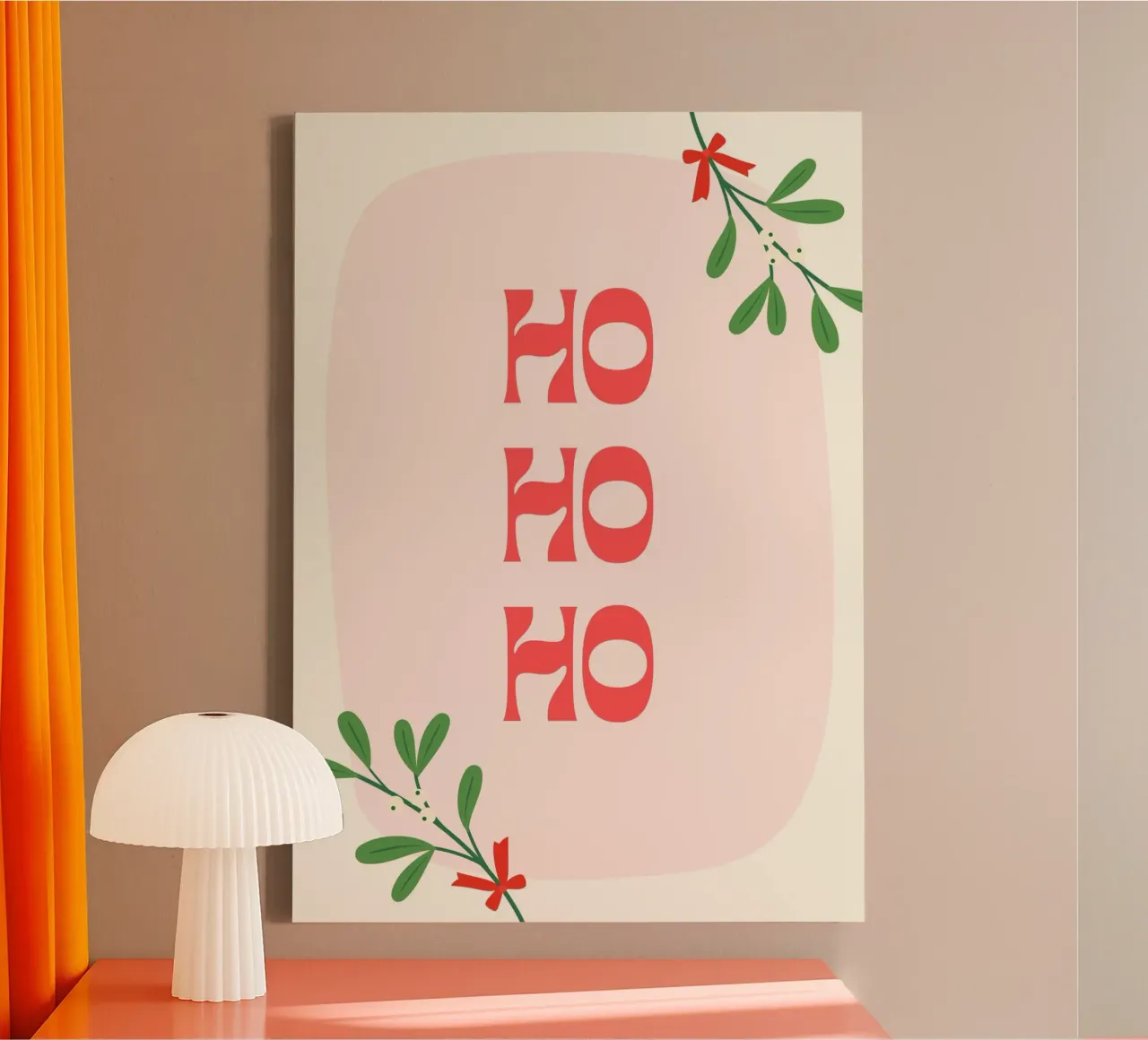 Ho Ho Ho  |  Modern Christmas Print canvas by PrintCessStudio