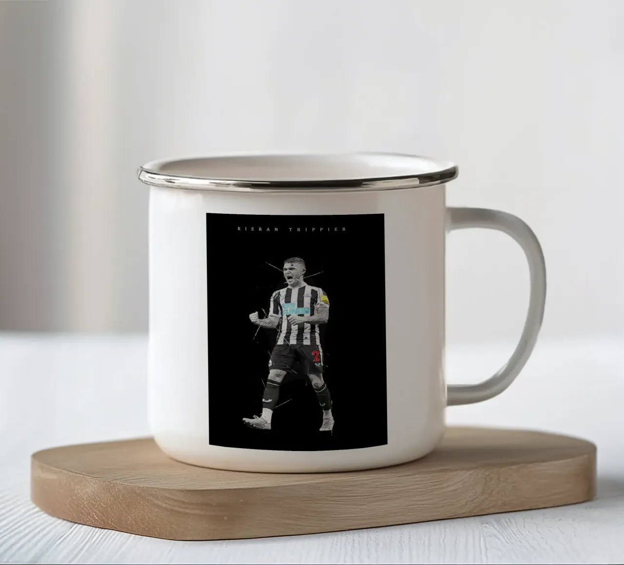 Kieran Trippier tazza in smalto da tenten