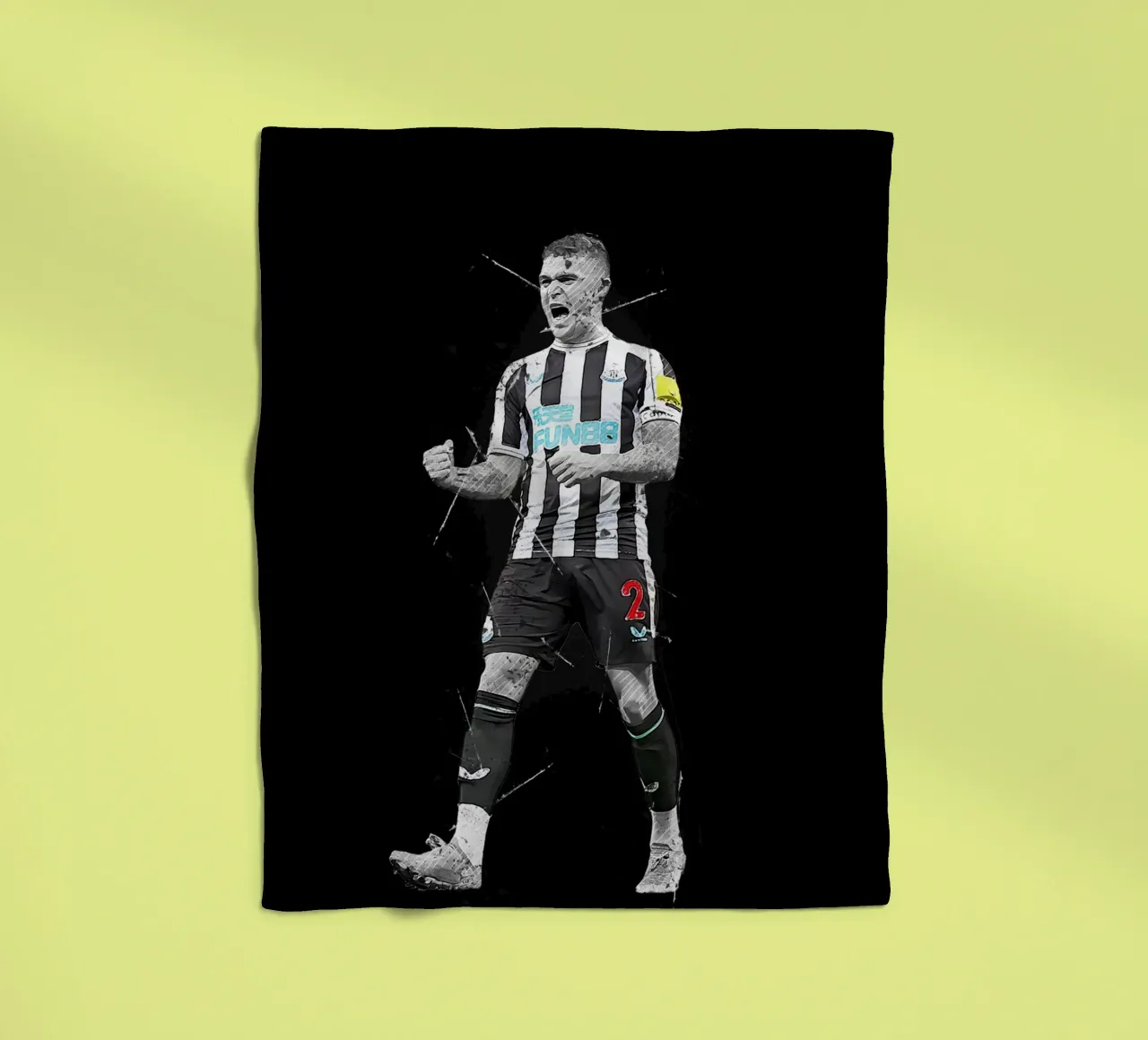 Kieran Trippier coperta in pile da tenten