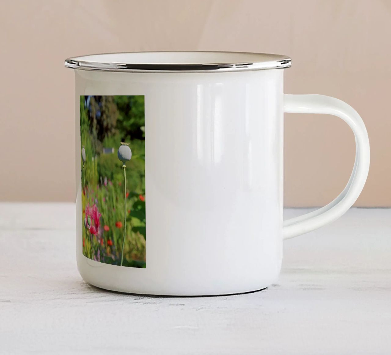 Papavero tazza in smalto da Edenart