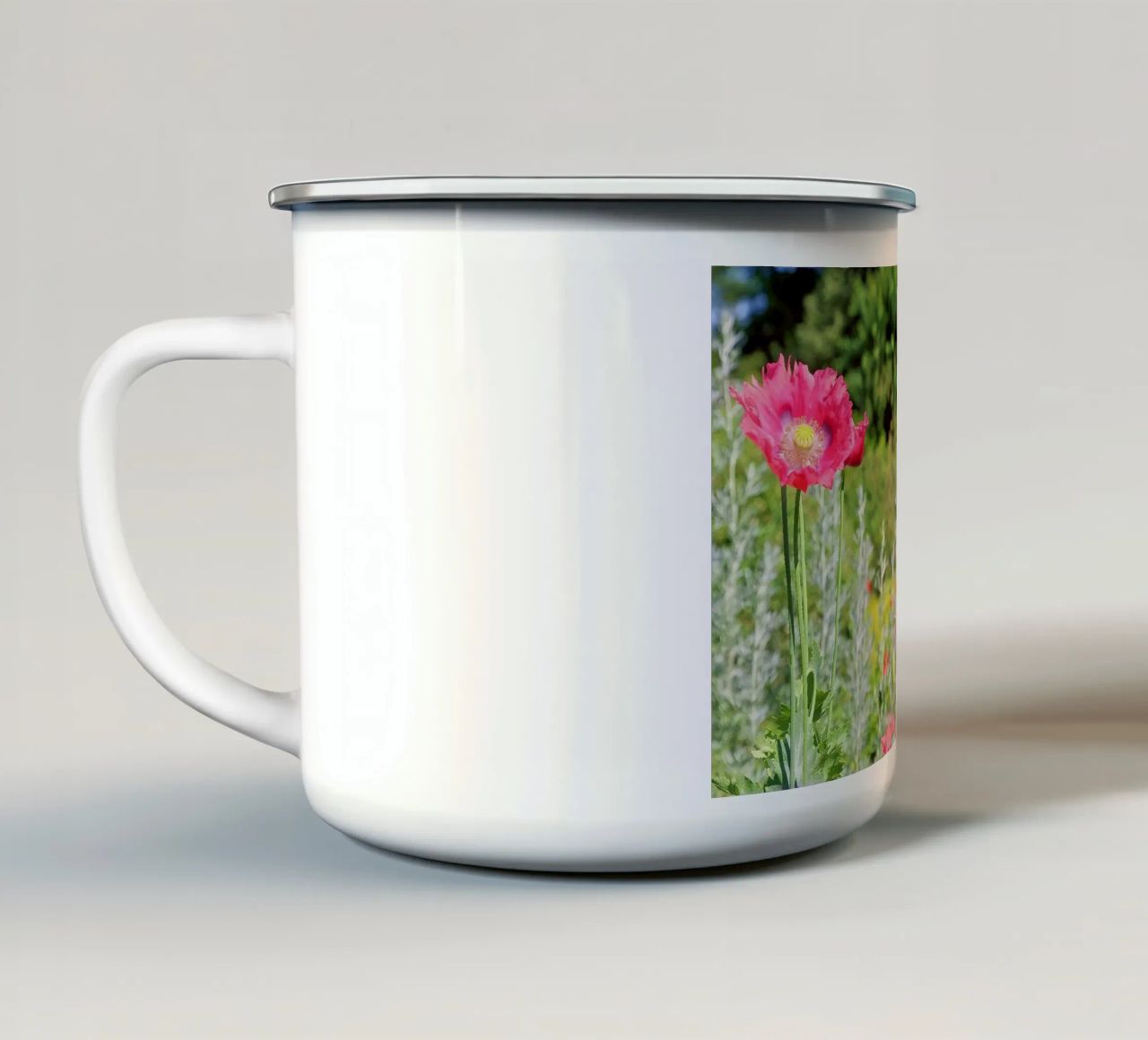 Papavero tazza in smalto da Edenart