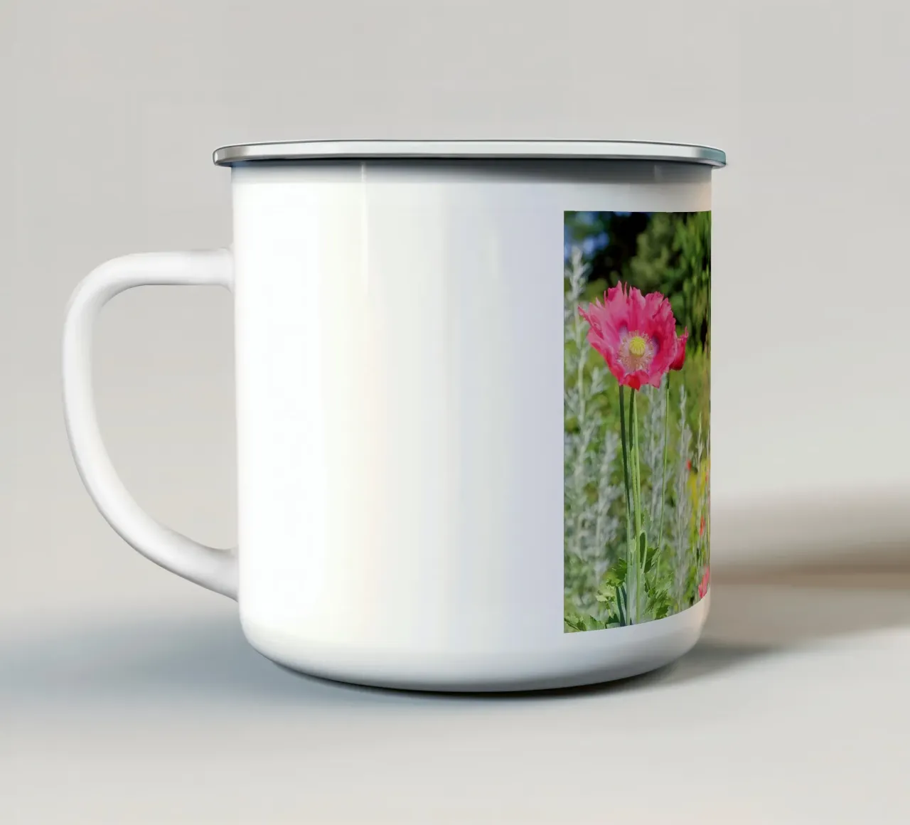 Papavero tazza in smalto da Edenart