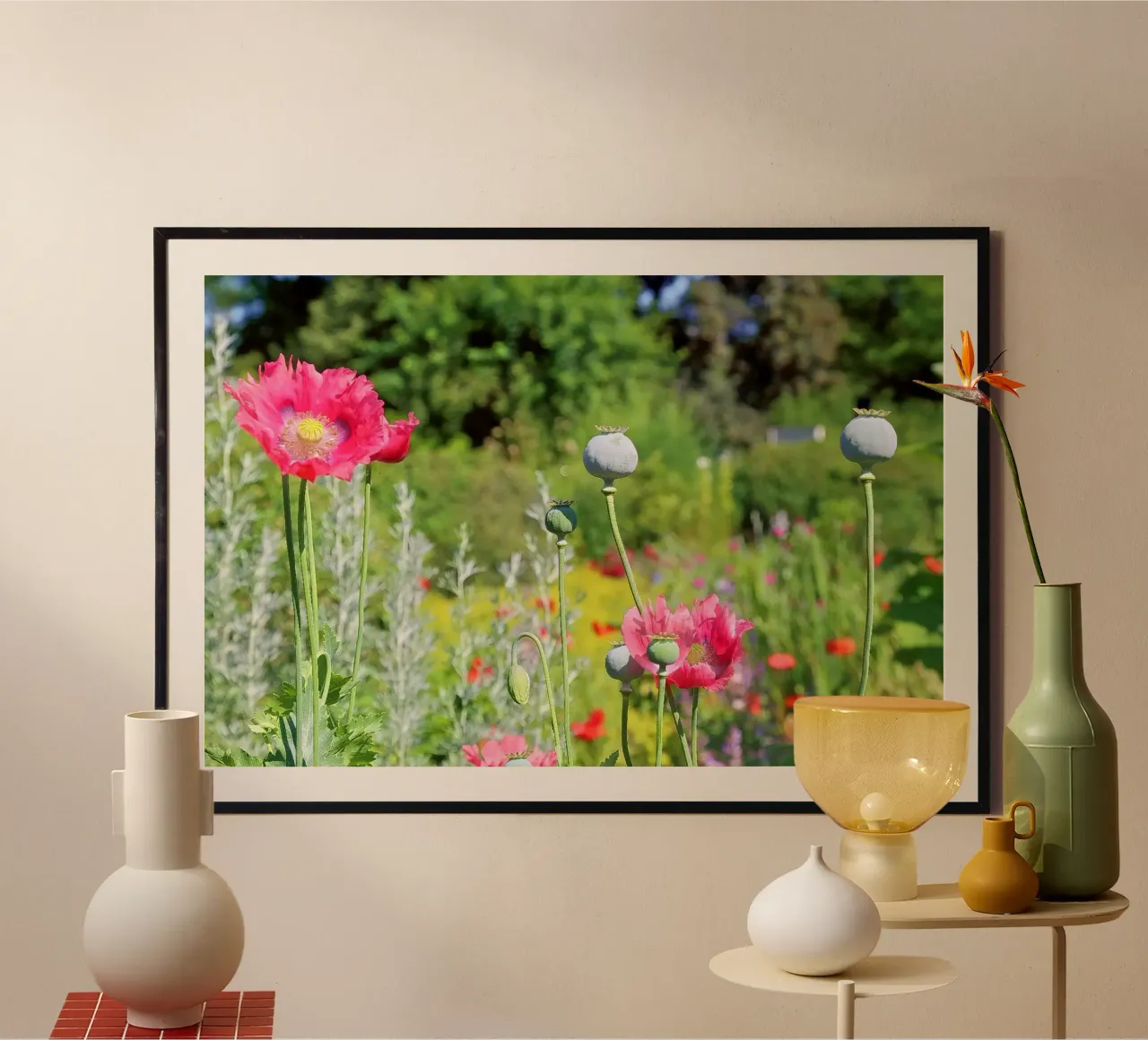 Papavero poster con telaio in plastica da Edenart