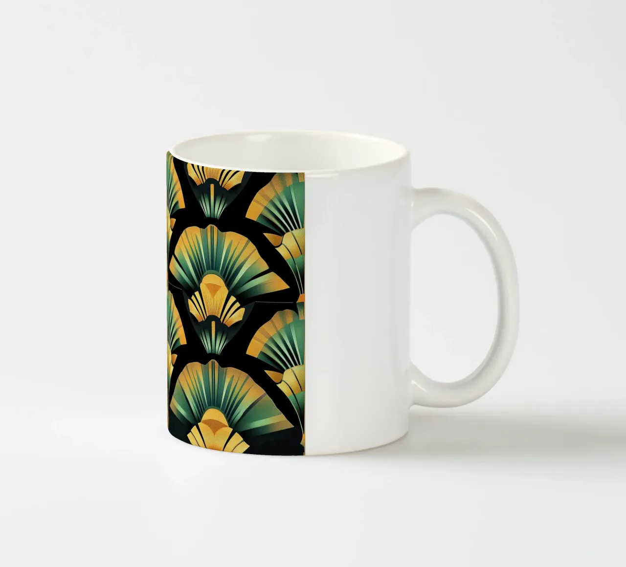 Art déco "Luxe Through the Ages" tazza in ceramica da Nikis Art Studio