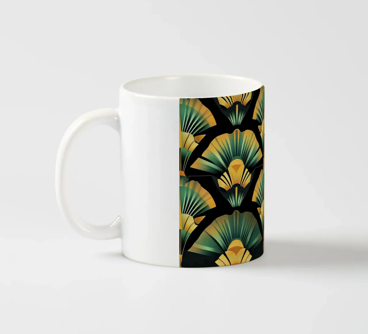 Art déco "Luxe Through the Ages" tazza in ceramica da Nikis Art Studio