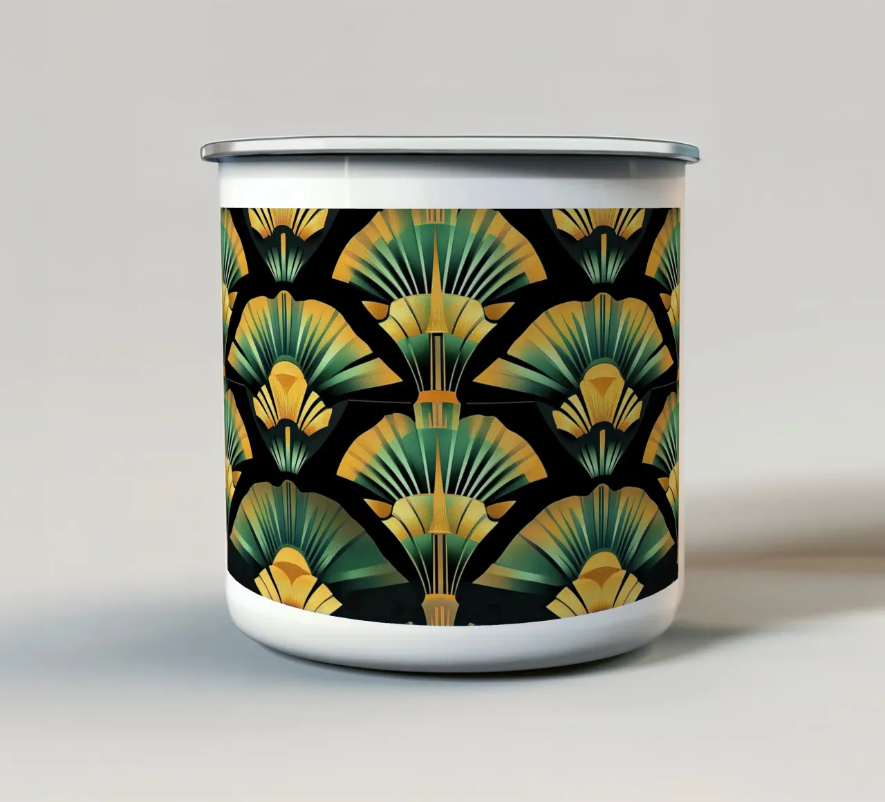 Art déco "Luxe Through the Ages" tazza in smalto da Nikis Art Studio
