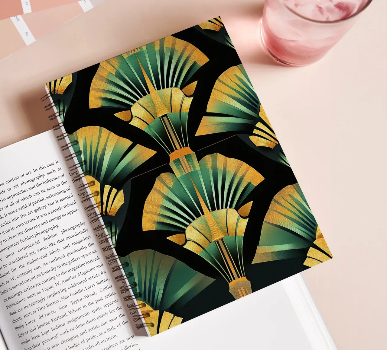 Art déco "Luxe Through the Ages" spiral notebook by Nikis Art Studio