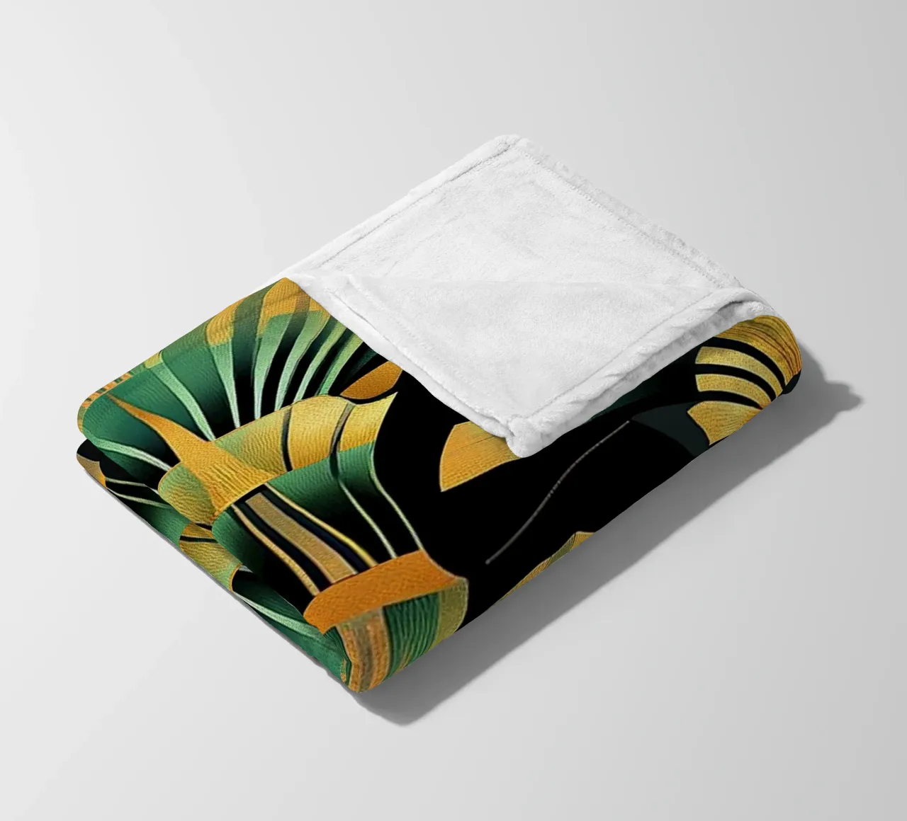 Art déco "Luxe Through the Ages" coperta in pile da Nikis Art Studio