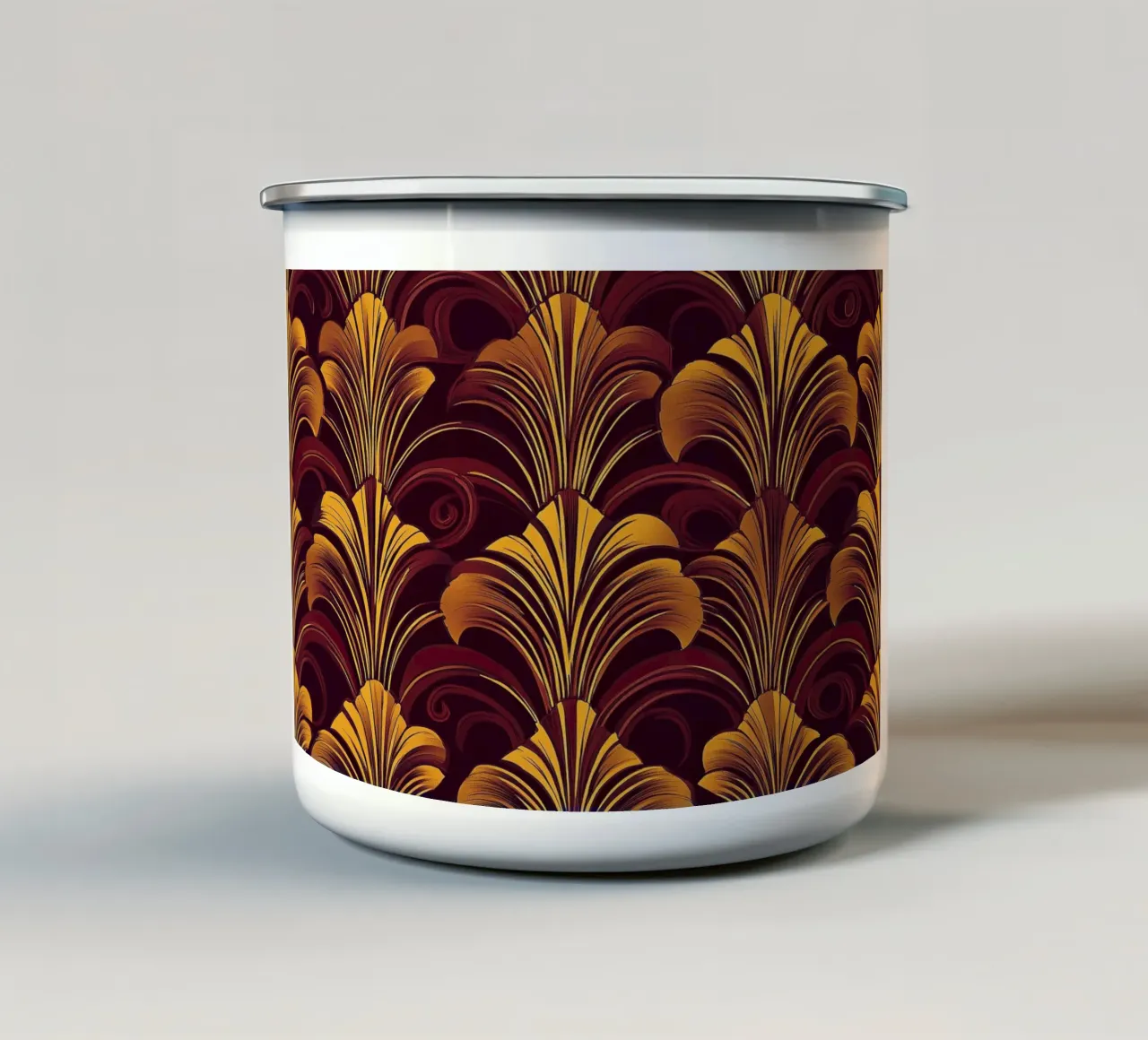 Art déco "Glamour in Motion" tazza in smalto da Nikis Art Studio
