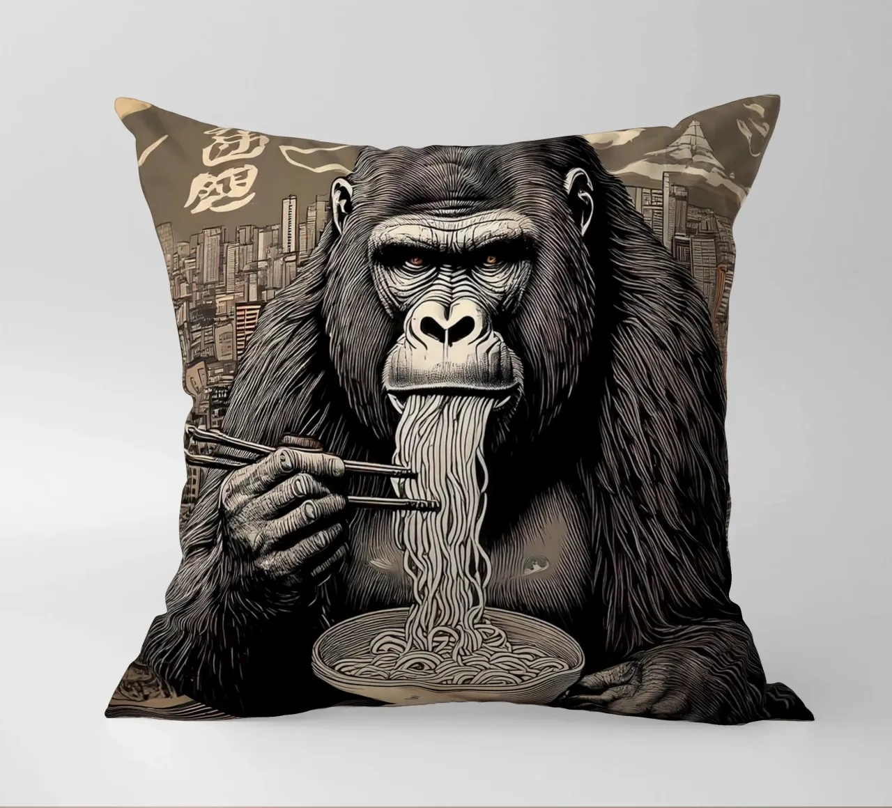 Gorillaz Ramen cuscino da tylerstudio