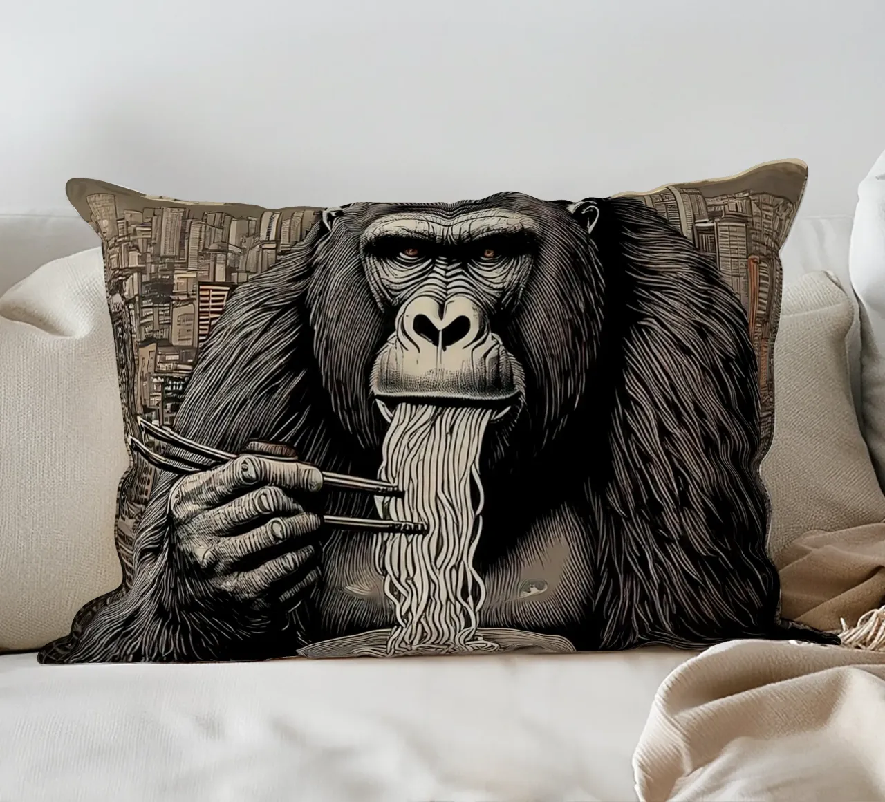 Gorillaz Ramen cuscino da tylerstudio
