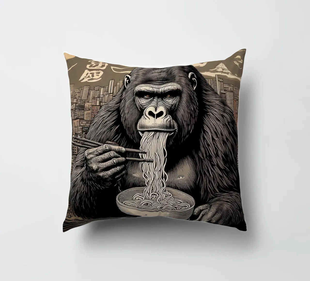 Gorillaz Ramen cuscino da tylerstudio