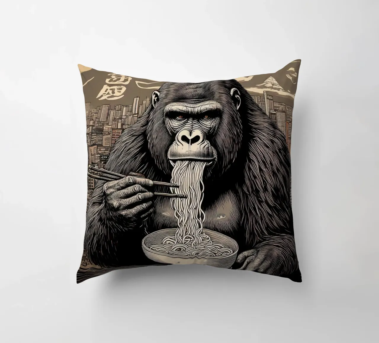 Gorillaz Ramen cuscino da tylerstudio
