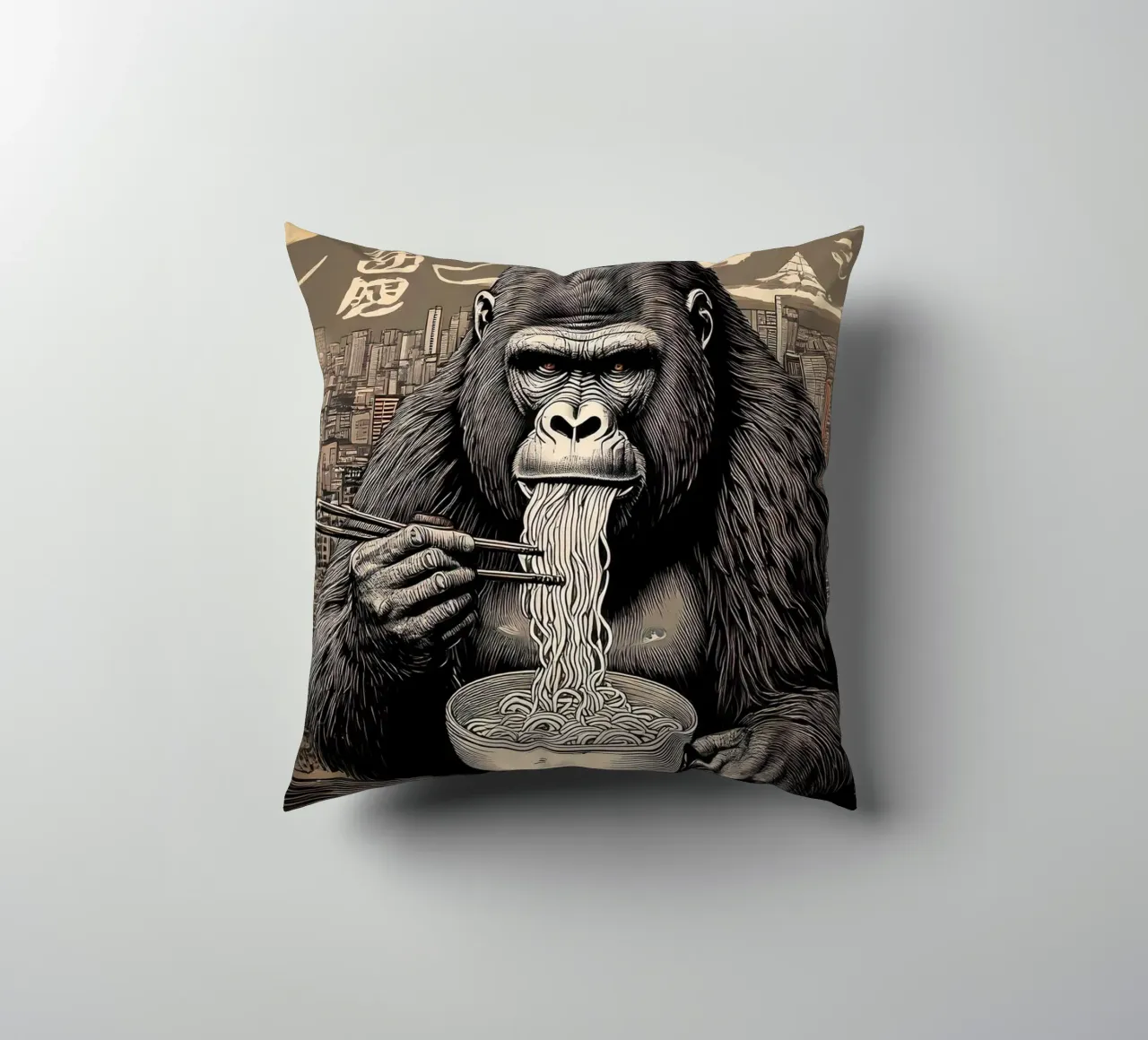 Gorillaz Ramen cuscino da tylerstudio