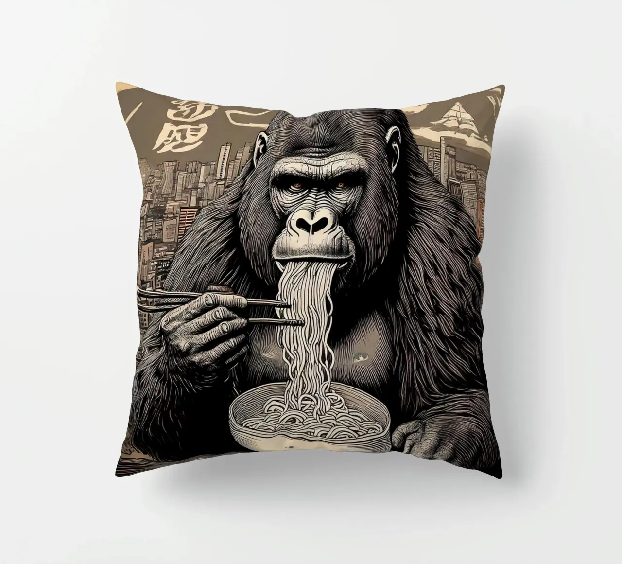 Gorillaz Ramen cuscino da tylerstudio