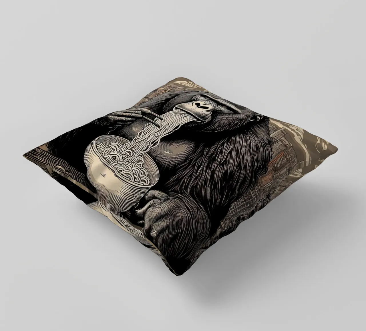 Gorillaz Ramen cuscino da tylerstudio