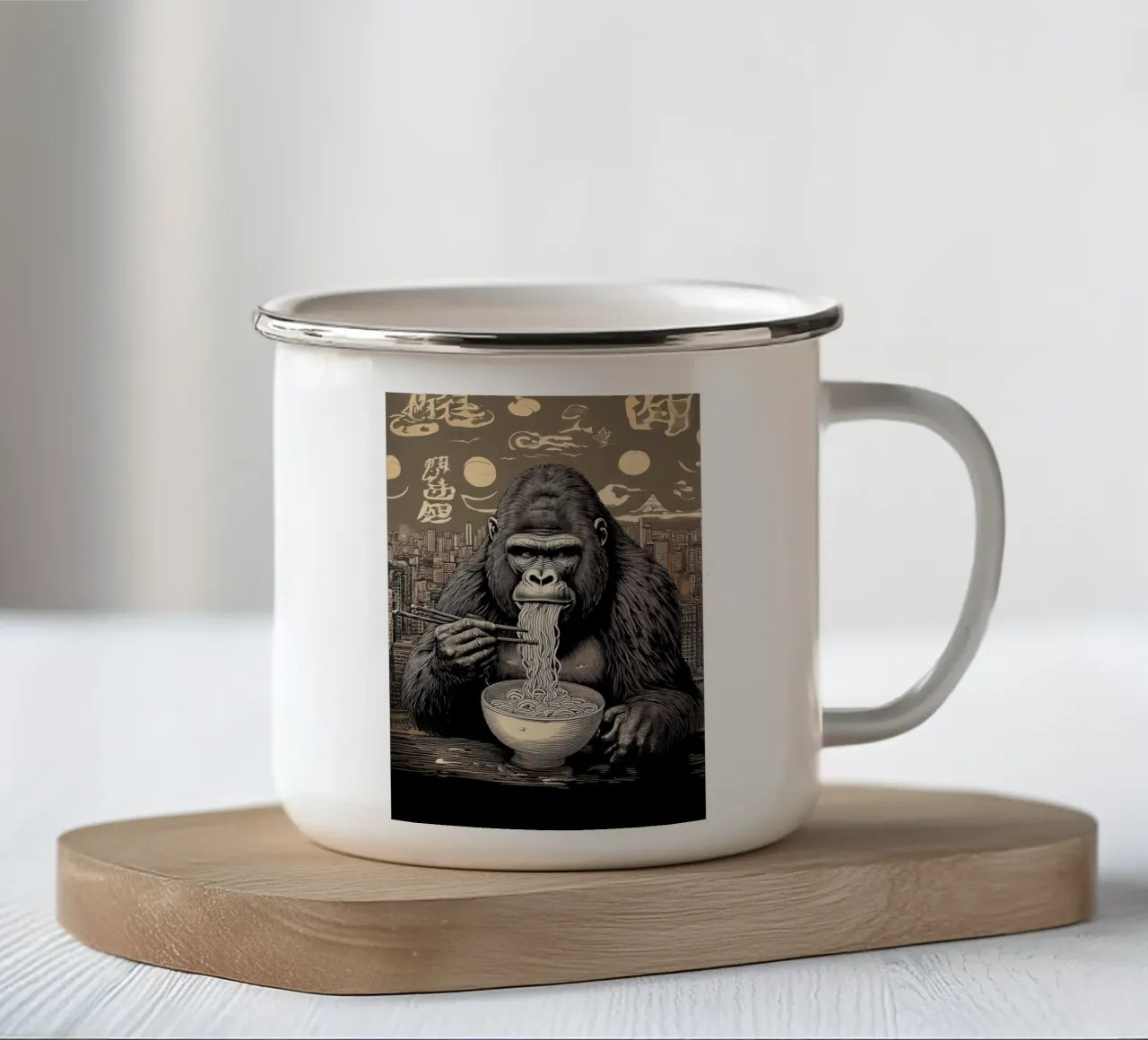 Gorillaz Ramen tazza in smalto da tylerstudio