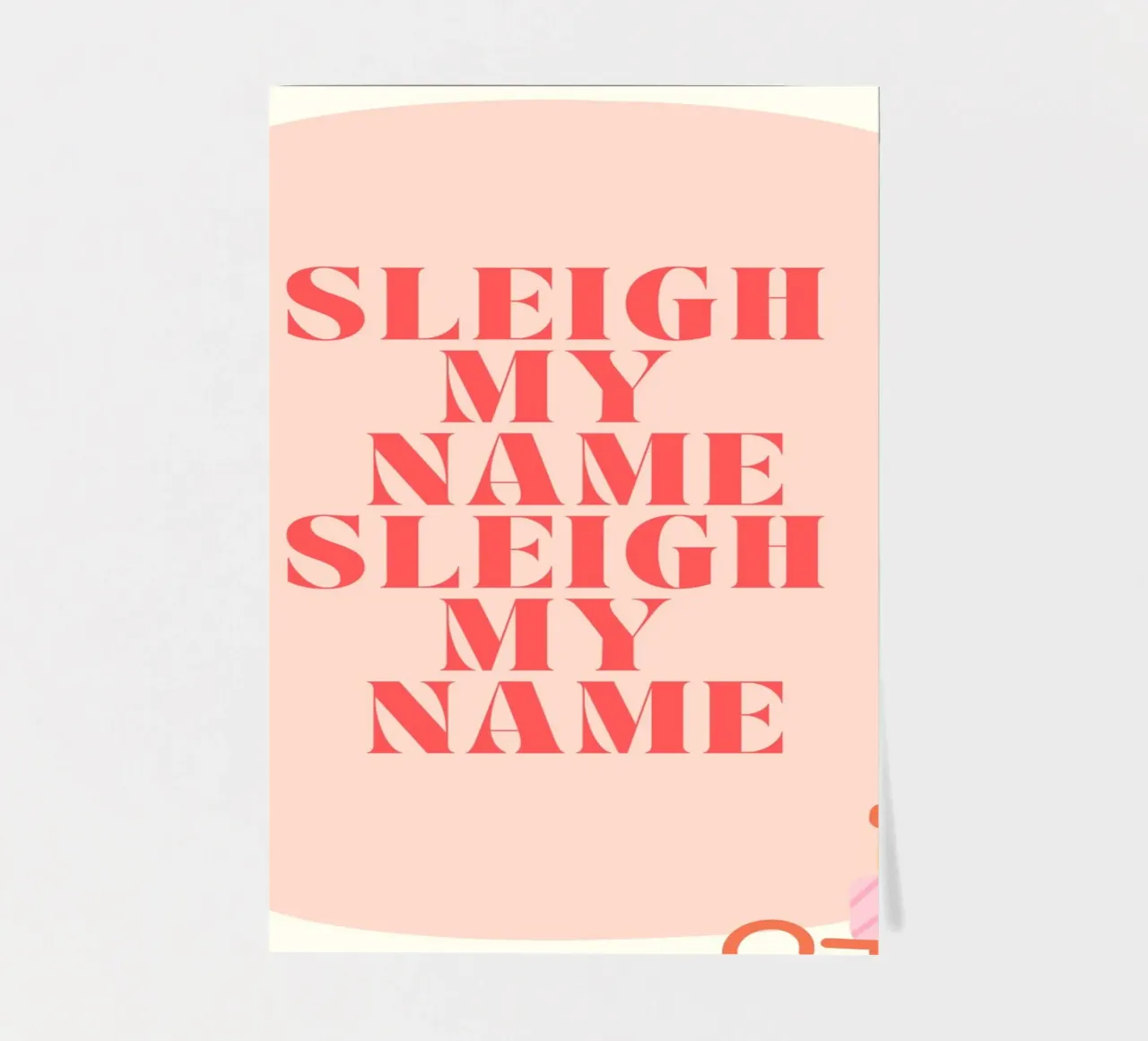 Sleigh My Name  |  Fun Christmas Print  |  Jolly Good Time foglio adesivo da PrintCessStudio