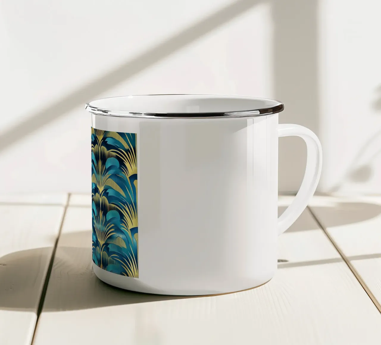 Art Deco tazza in smalto da Nikis Art Studio