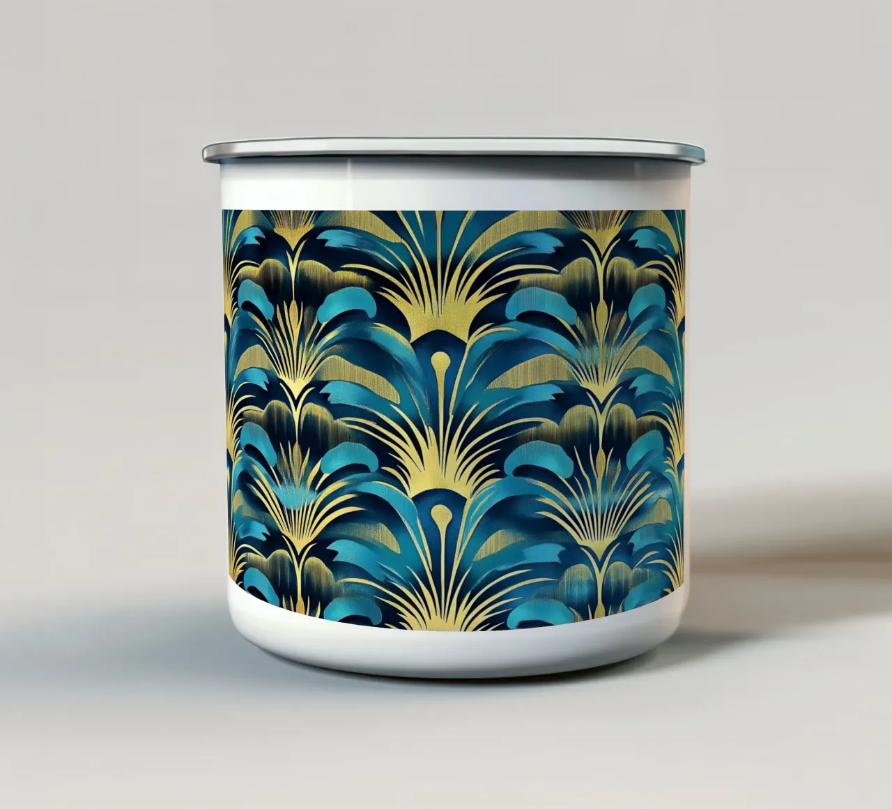 Art Deco tazza in smalto da Nikis Art Studio