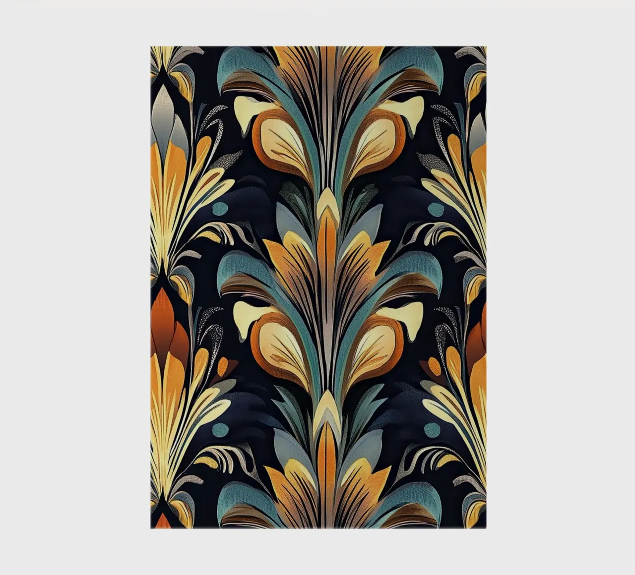Art déco "The Golden Mirage" notebook by Nikis Art Studio