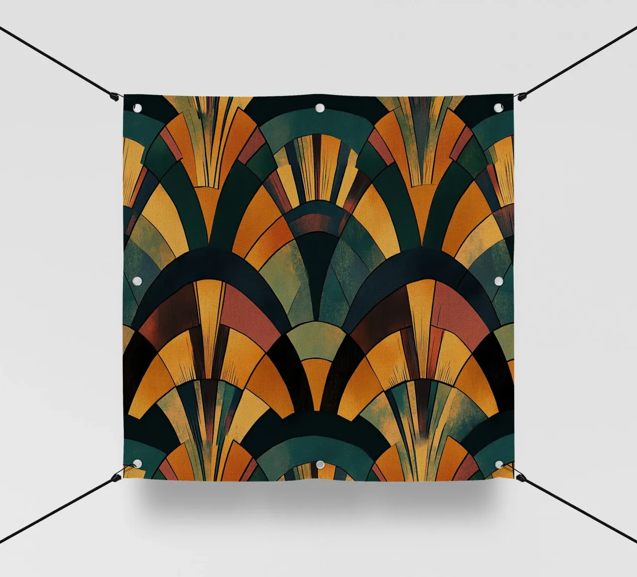 Art déco "Lines of Luxury" PVC Plane von Nikis Art Studio