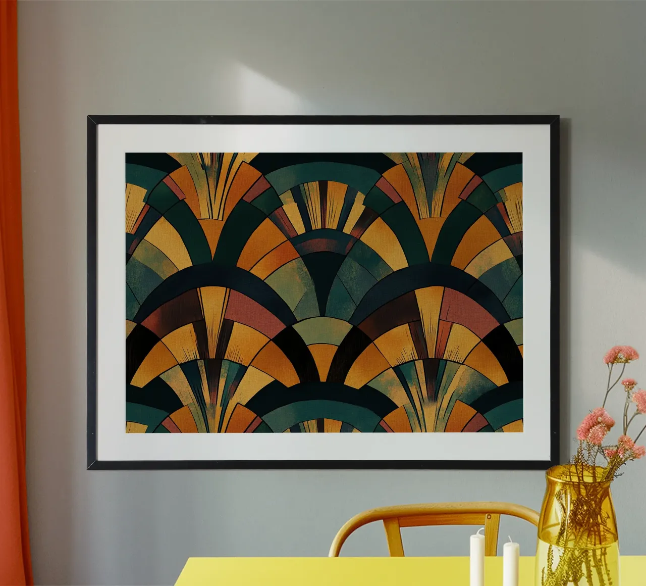 Art déco "Lines of Luxury" carta hahnemühle da Nikis Art Studio