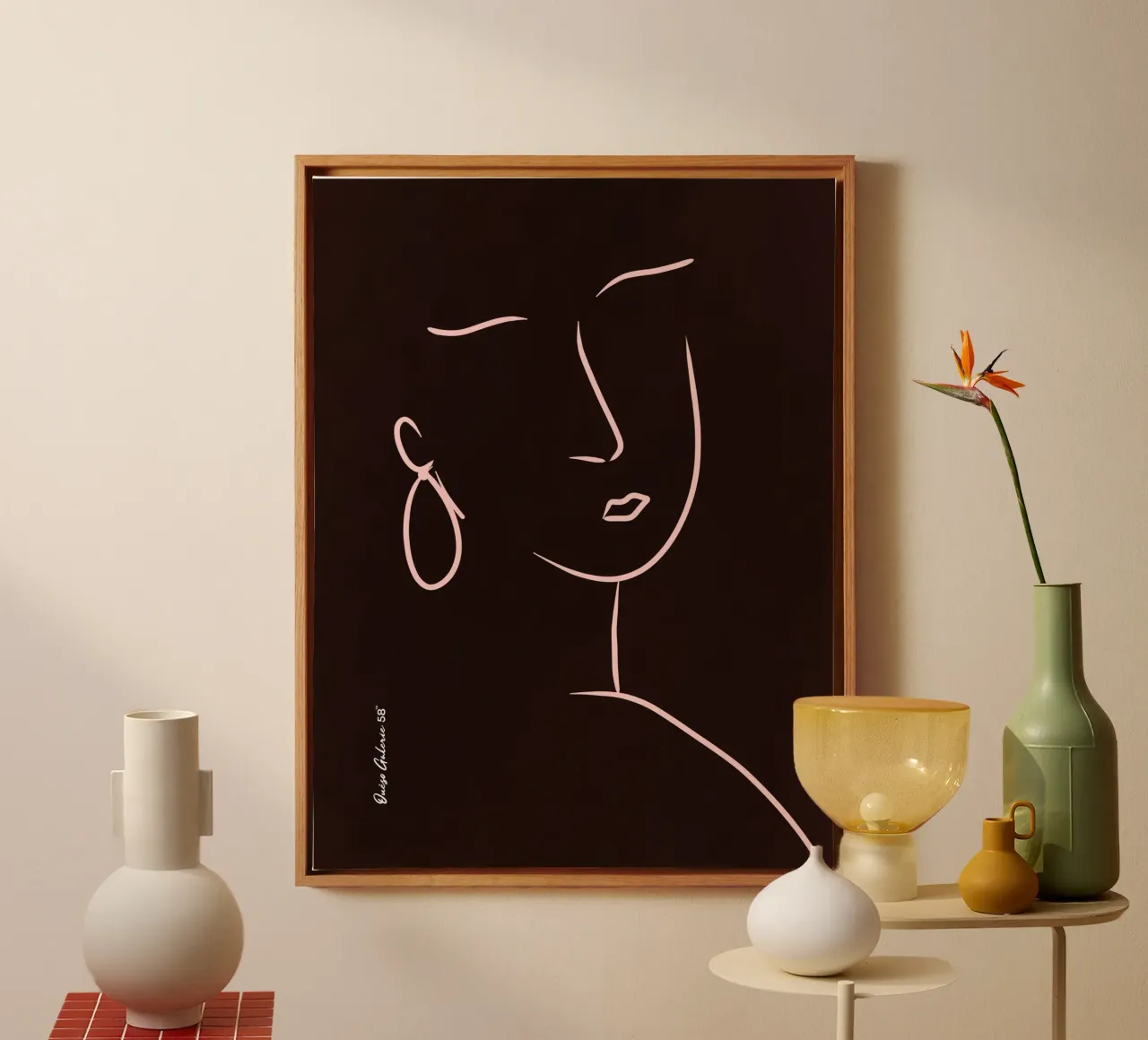 Luminous Dawn canvas with Floater frame by Mike Leymi