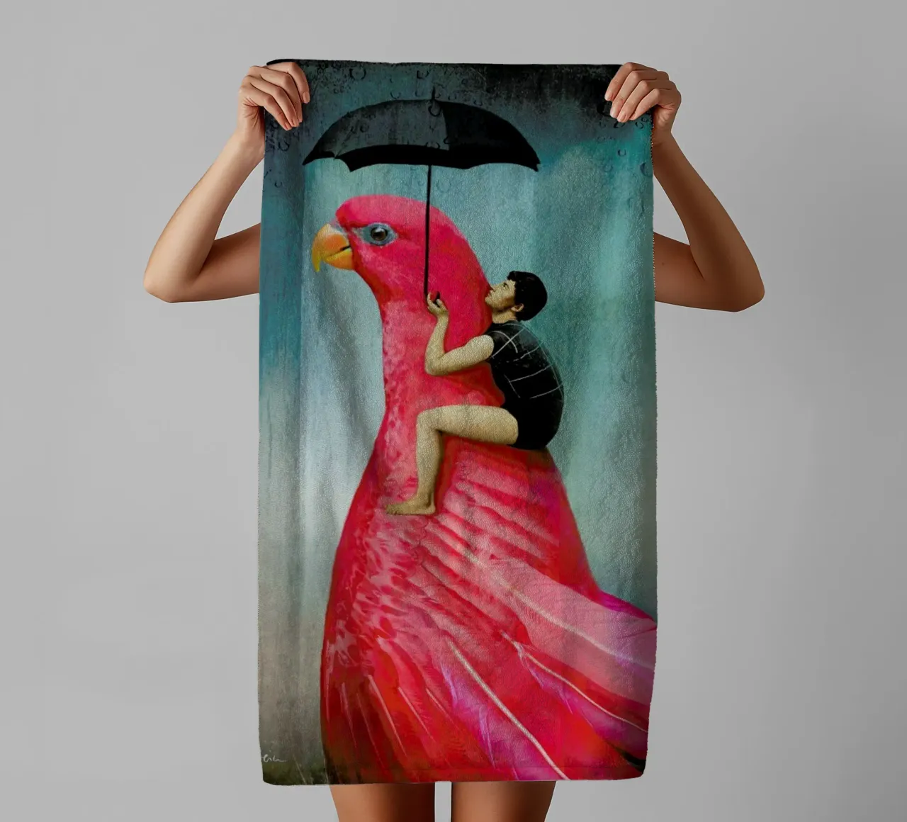 Under My Umbrella asciugamano da bagno da Catrin Welz-Stein