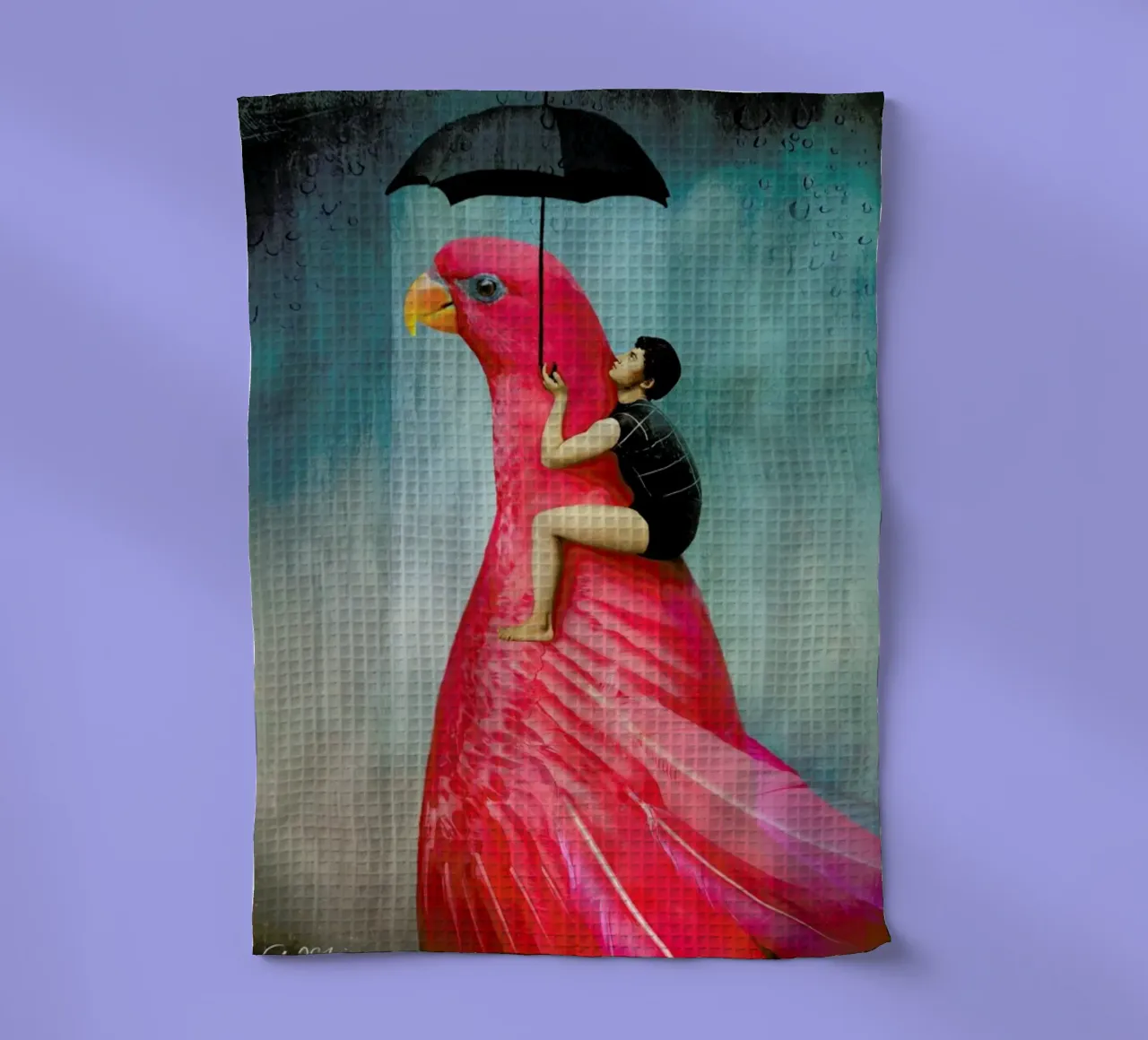 Under My Umbrella canovaccio da cucina da Catrin Welz-Stein