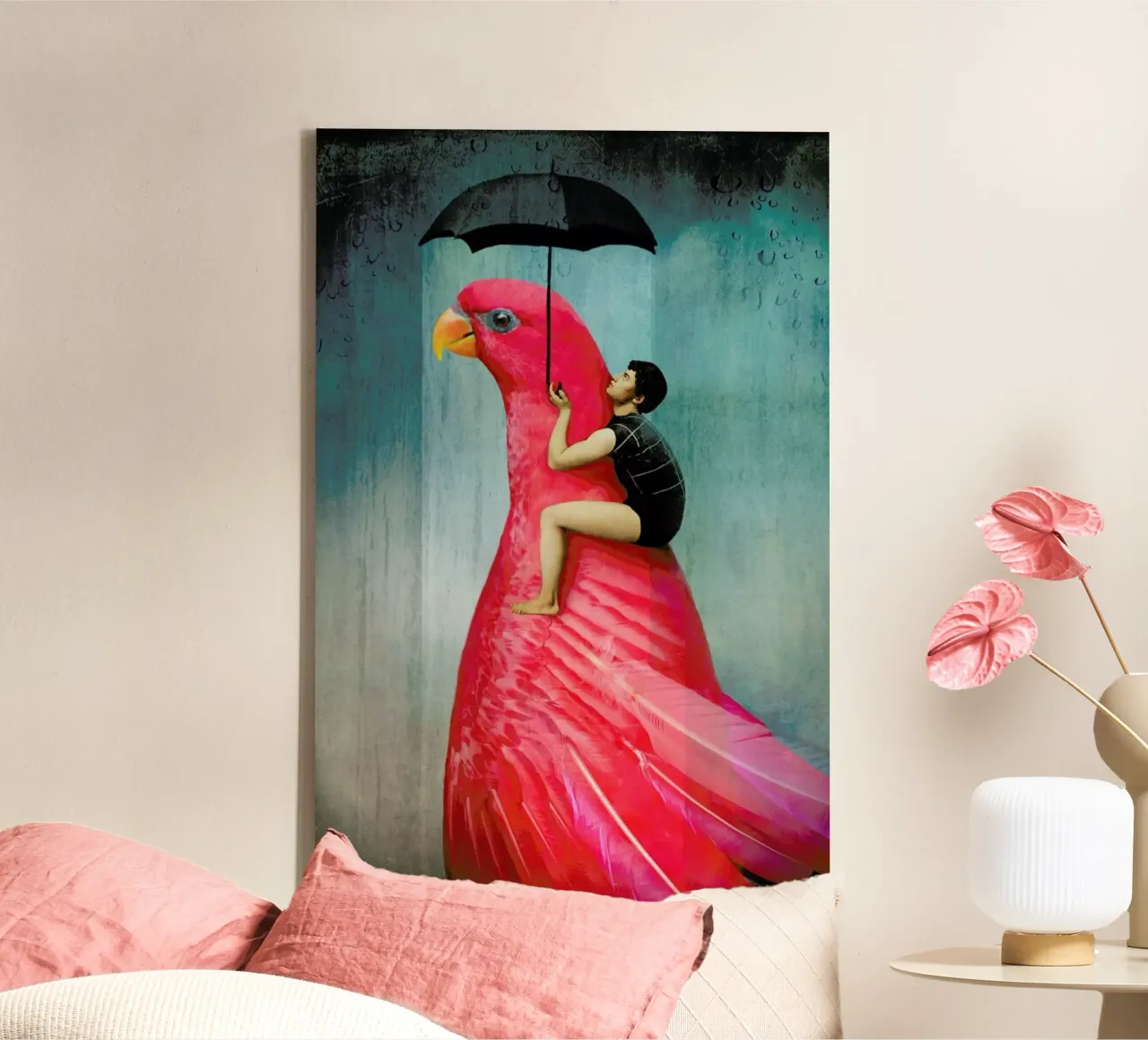 Under My Umbrella tela con Cornice a cassetta da Catrin Welz-Stein