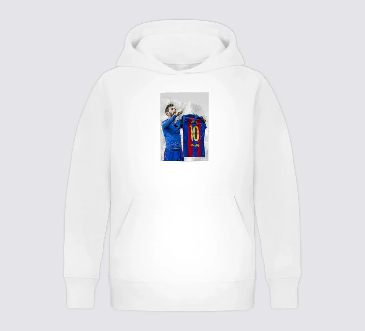 Lionel Messi barcelona 1 felpa bambino con cappuccio da tenten