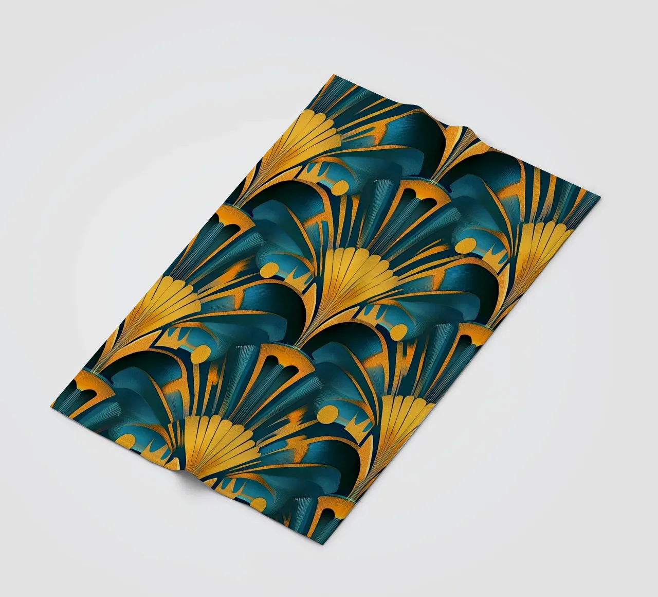 Art Deco "Radiant Resplendence" coperta in pile da Nikis Art Studio