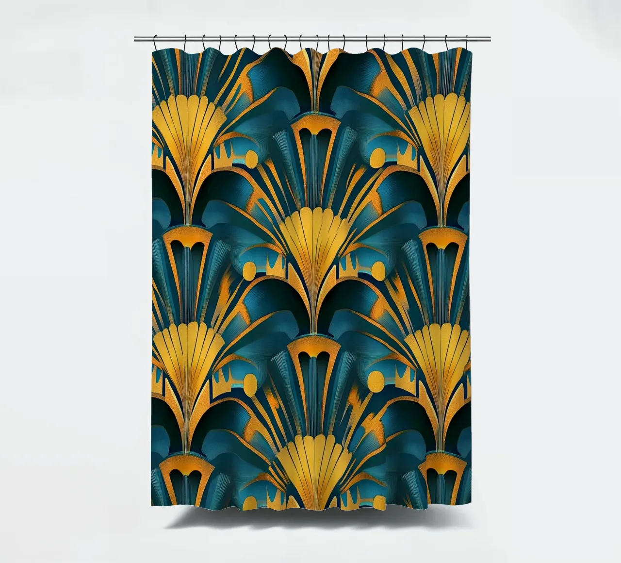 Art Deco "Radiant Resplendence" douchegordijn van Nikis Art Studio