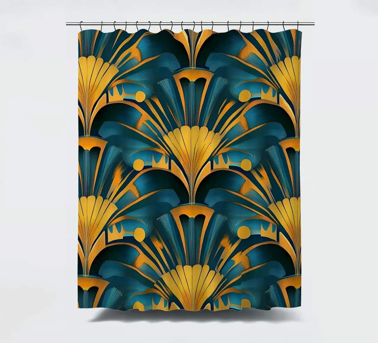 Art Deco "Radiant Resplendence" douchegordijn van Nikis Art Studio