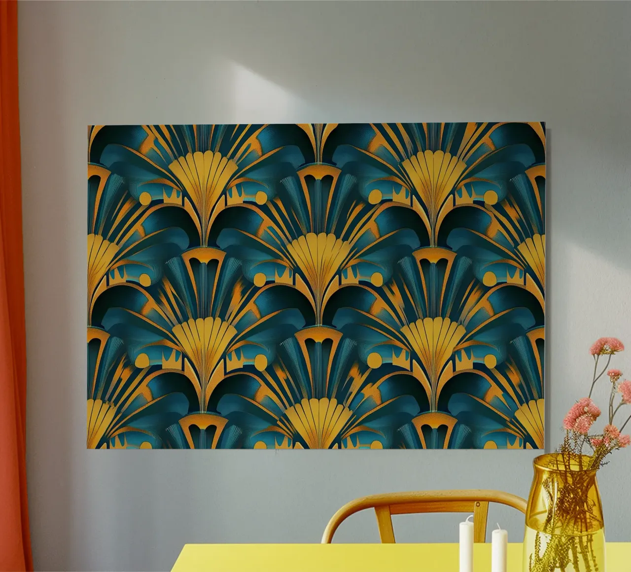 Art Deco "Radiant Resplendence" alluminio dibond da Nikis Art Studio