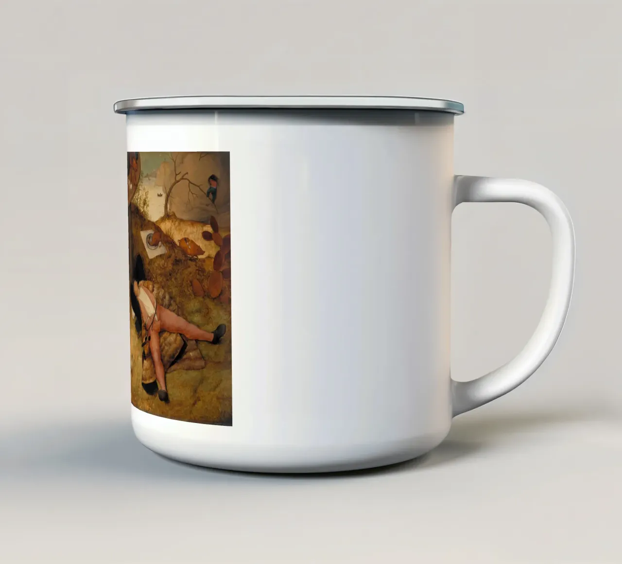 Pieter Brueghel il vecchio - La terra di Cockayne tazza in smalto da ARTOTHEK